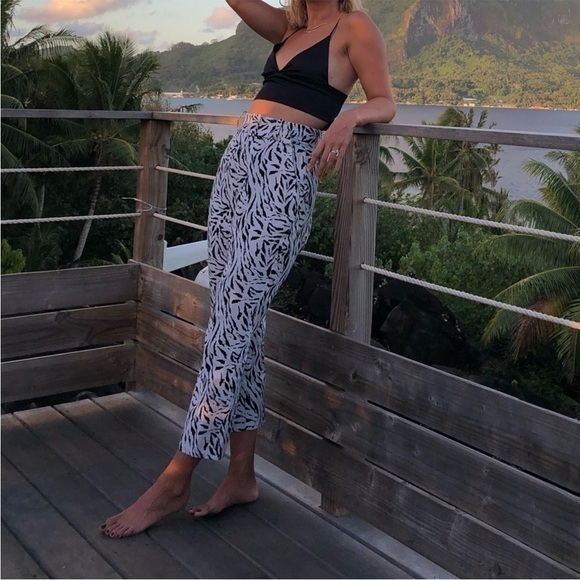 AFRM Pants - Zebra linen pants